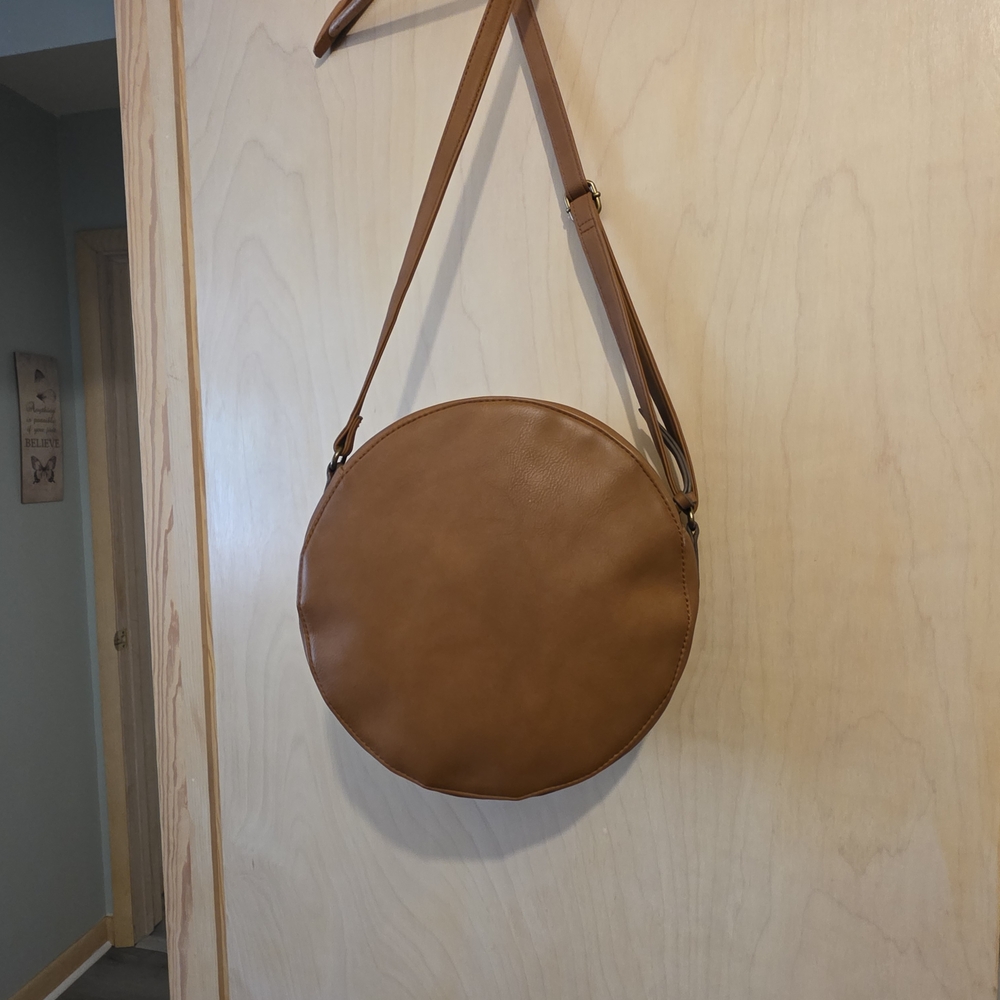 Floral Embroidered Tan Crossbody Bag - Picture 2 of 8
